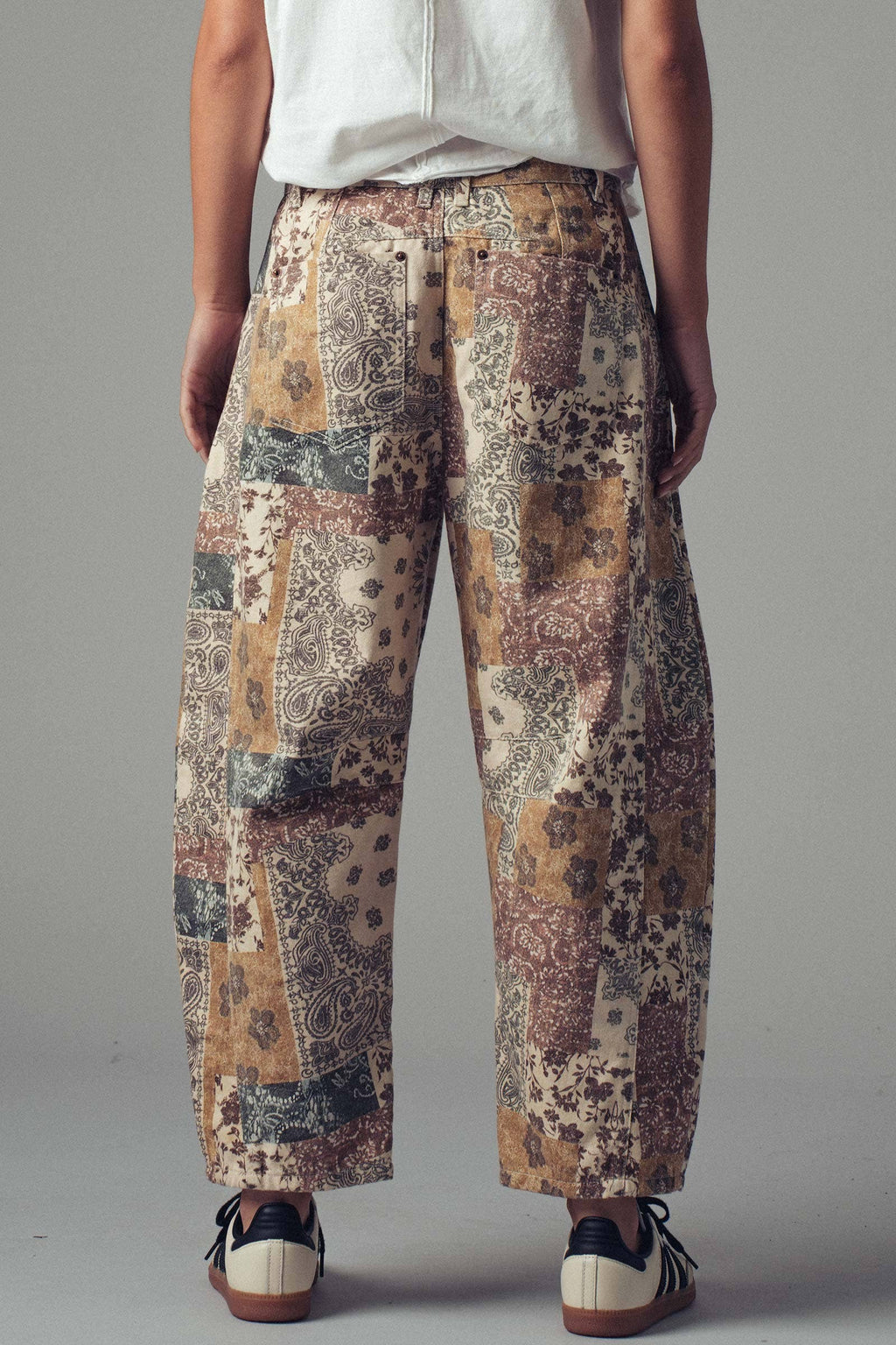 Boho Patchwork Wide Leg Pants