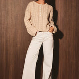CABLE KNIT SWEATER TOP