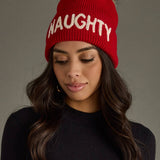 "Naughty" Knit Pom Hat