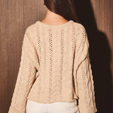 CABLE KNIT SWEATER TOP
