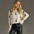 Ivory Tree Pattern Sweater