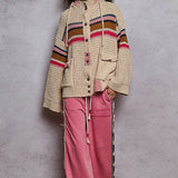 Striped Hoodie Cardigan
