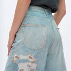 High Rise Barrel Denim Jeans
