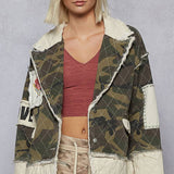 Camo Heart Detail Jacket