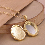 Spring Memories Gold Butterfly Locket Necklace