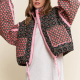Rose Patterned Padded Jacket