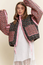 Rose Patterned Padded Jacket