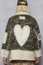 Camo Heart Detail Jacket