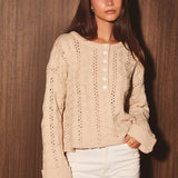 CABLE KNIT SWEATER TOP