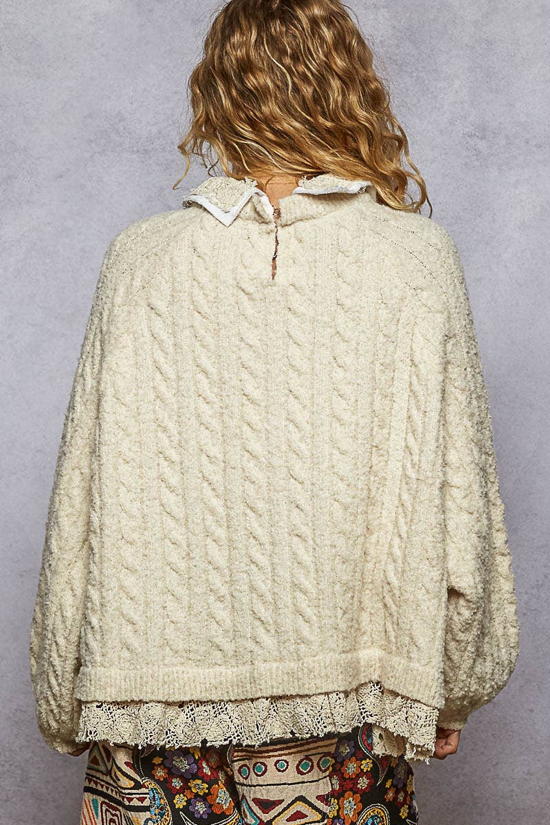 Collared Crochet Sweater