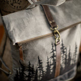 Black Spruce Forest Recycled Canvas Backpack