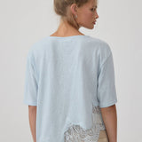 Slub Knit Lace Hem Tee - RTK1154