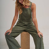VINTAGE LEOPARD OVERALL JUMPSUIT WITH BARREL LEG SILHOUETTE