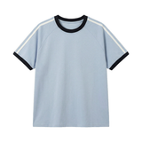 Women's Retro Side 3-Stripes Contrast Loose Fit T-Shirt
