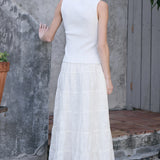 Sleeveless button top