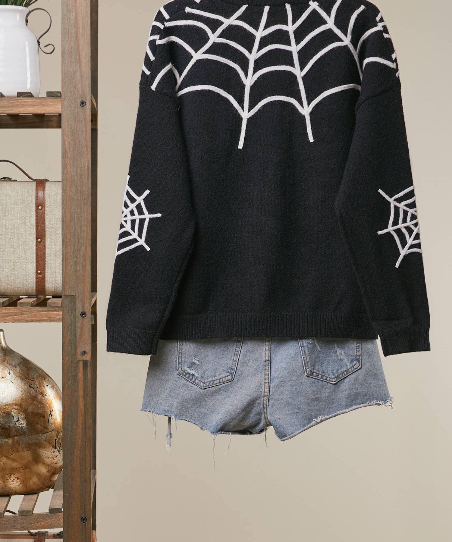 Halloween Spider Web Cardigan