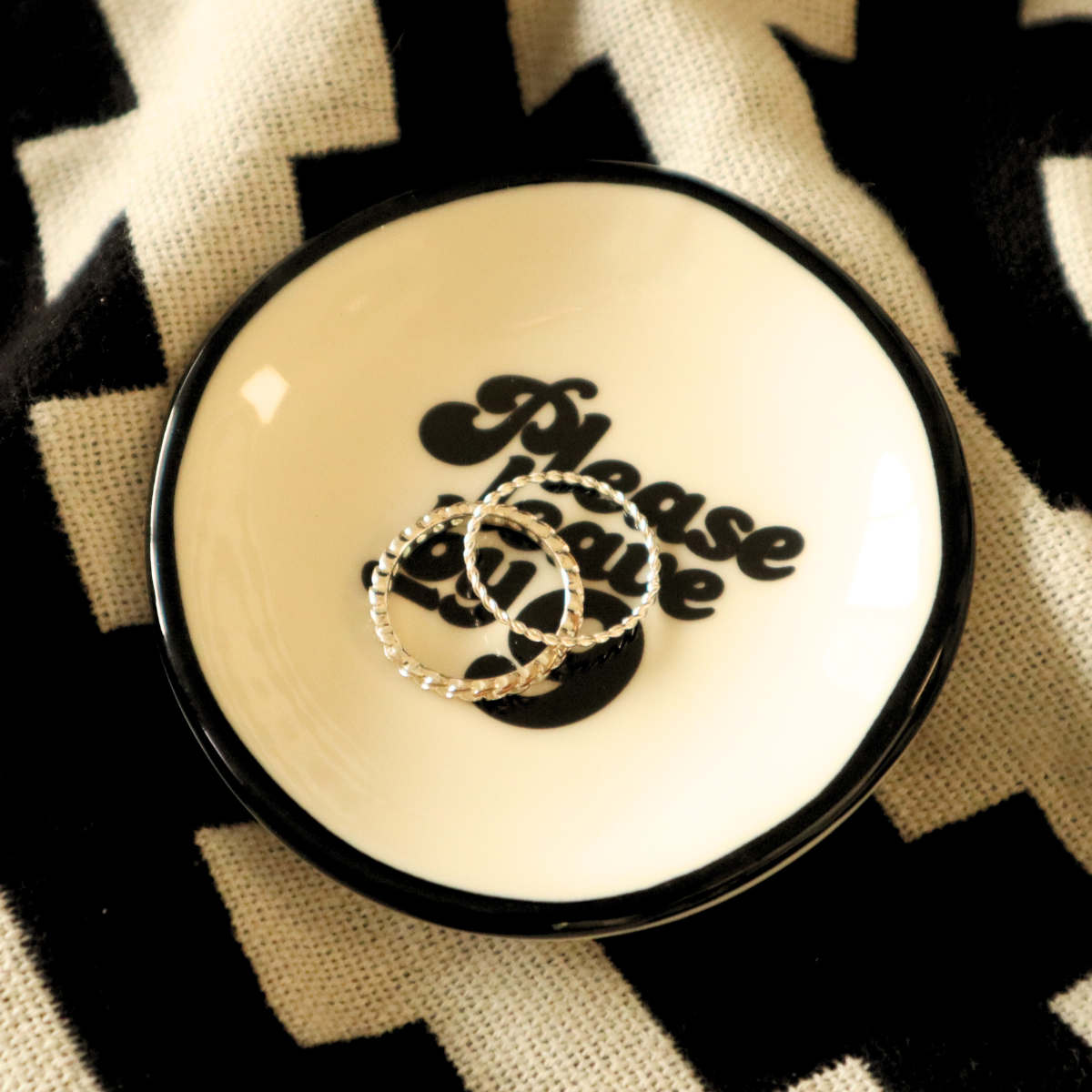 "Please Leave By 9" Ring Dish