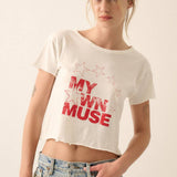 "My Own Muse" Cropped Graphic Tee