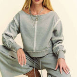 Raw Edge Outseam Sweatshirt