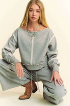 Raw Edge Outseam Sweatshirt
