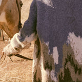 Mountain Jacquard-Knit Open-Front Cardigan