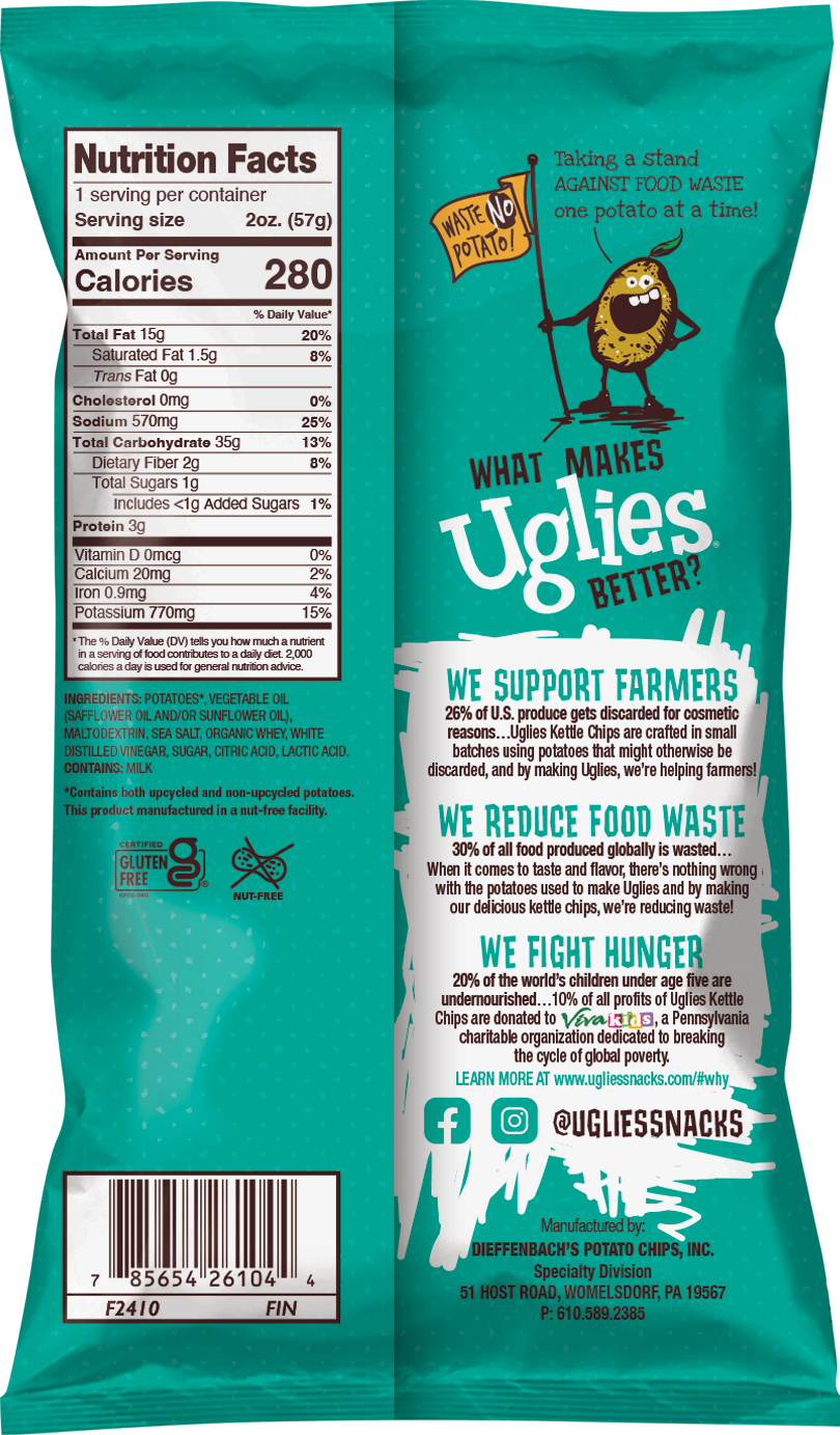 Uglies Salt & Vinegar Kettle Cooked Potato Chips