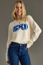 Cream "Ski" Goggle Sweater