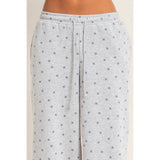 Star Print Elastic Waist Jogger Pants