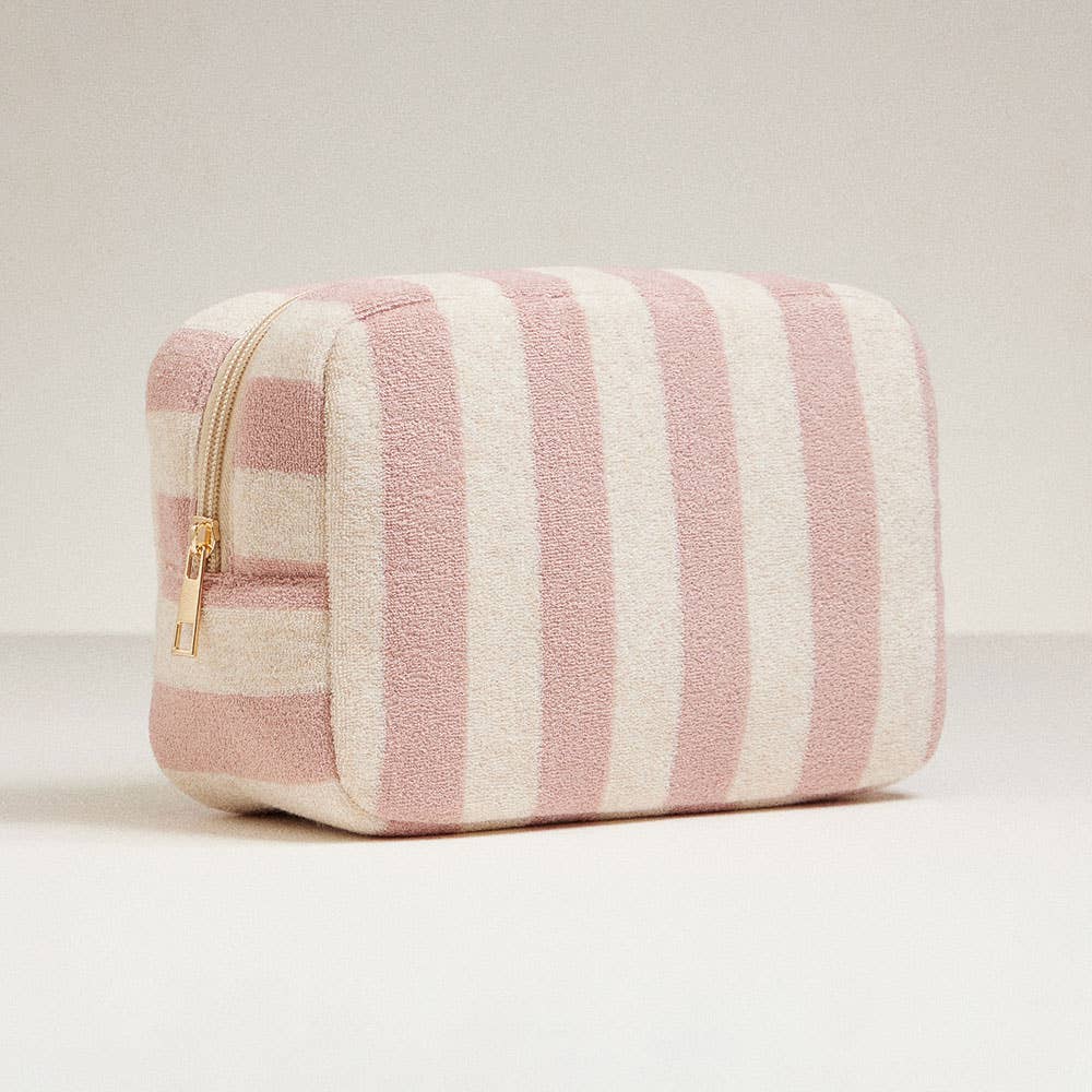 Striped Pattern Makeup Bag