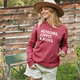 WEEKENDS COFFEE AND BOOKS    Mineral Graphic Sweatshirt