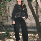 AJP5114 EMBROIDERED DETAIL COTTON BARREL PANTS