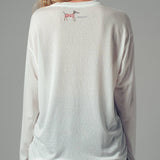 Whimsical Dog Graphic Long Sleeve Top