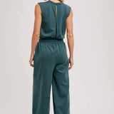 Drawstring Waist Sleeveless Jumpsuit