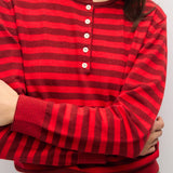 The Virginia Sweater | Henley Color Pop Cardigan
