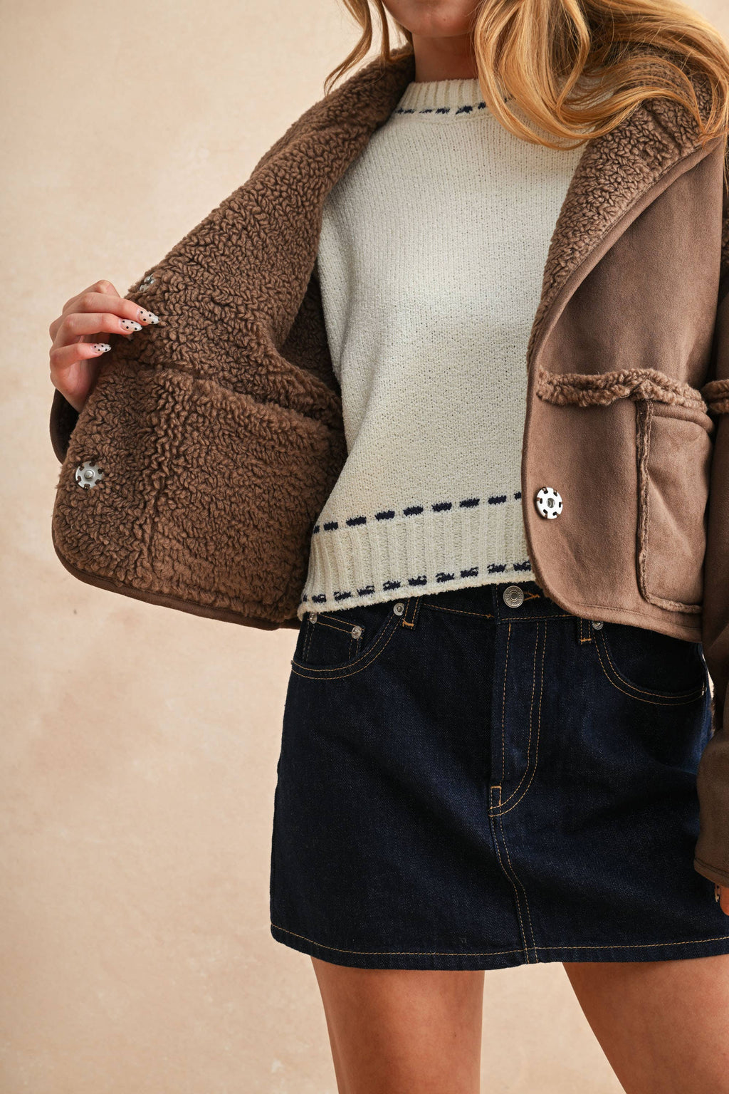 Suede & Sherpa Reversible Jacket