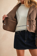 Suede & Sherpa Reversible Jacket