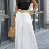 Round neck cami base tank top loose basic vest