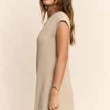 Plus - Soft Knit Seamed Cap Sleeve Wide-Leg Jumpsuit