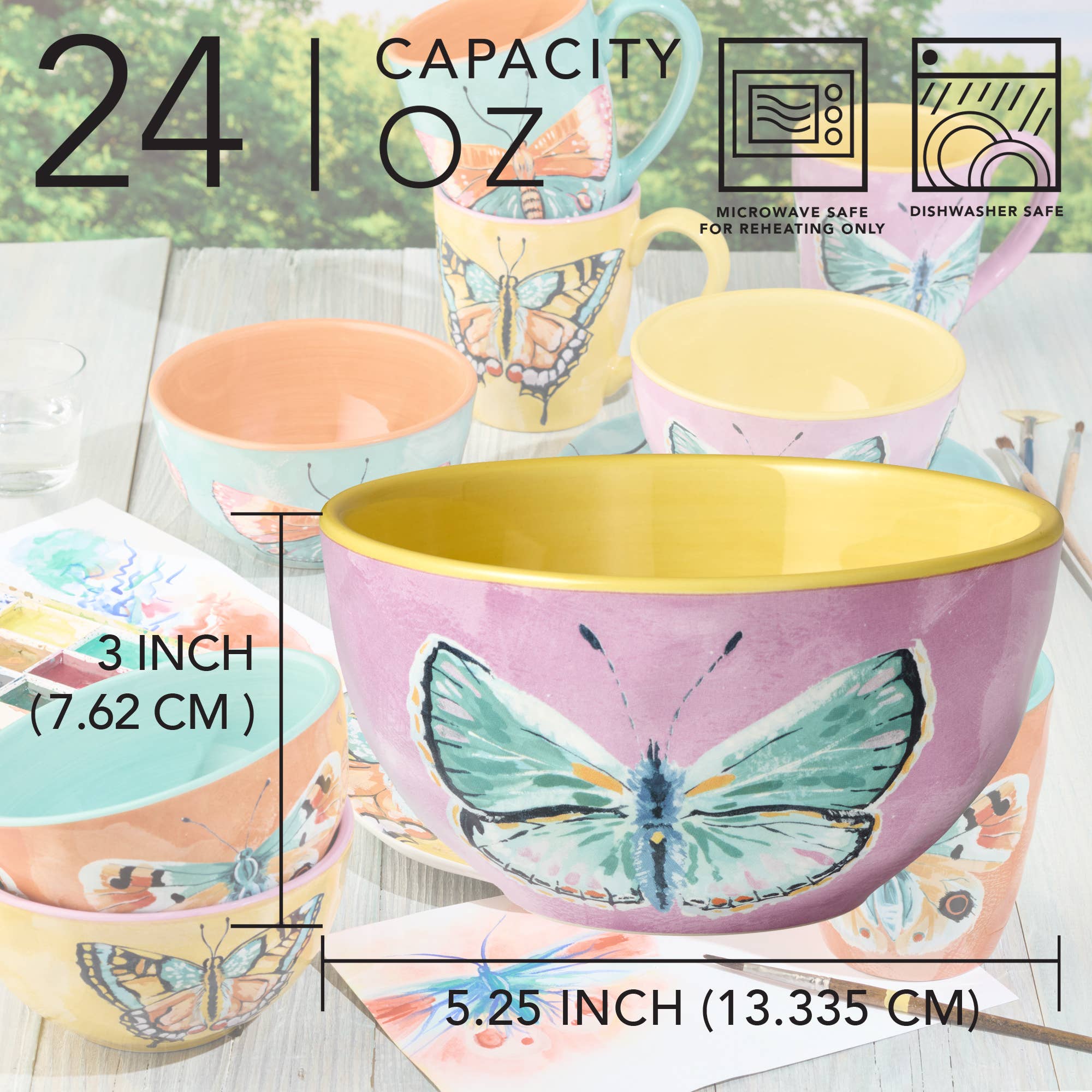 Butterflies Ice Cream Bowls