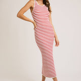 Sleeveless Round Neck Ribbed Sweater Dress