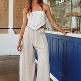 Wide Leg Cotton Gauze Pants