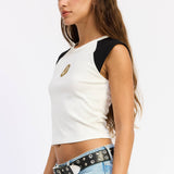 REGLAN BEADED FOOTBALL TEE
