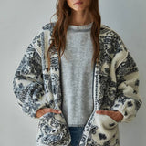 Sherpa Paisley Print Jacket