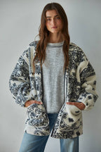 Sherpa Paisley Print Jacket
