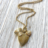 Removable Triple Heart Charm Necklace