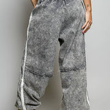 Vintage Floral Artisan Embroidered Twill Jogger Pants
