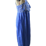 Goldfish Embroidered Strappy Maxi Dress