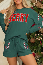 "MERRY" Long Sleeve & Shorts Set