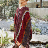 Western Colorful Crochet Patterned Ruana - The Original!