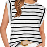Round neck cami base tank top loose basic vest